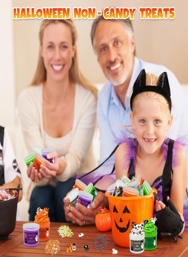 Leetous Halloween Goodie Treat Bag Stuffers for Kids 8 PCS, Halloween Slime Kit with Add ins for Toddler,Mini Birthday Party Favor Supplies Classroom Prize Boo Spooky Trick or Treat Basket Bucket Pinata Items - Image 3
